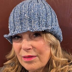 Stylish Blue Knit Hat
